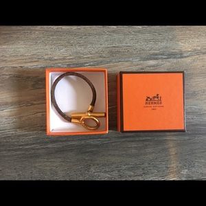 Hermes leather bracelet